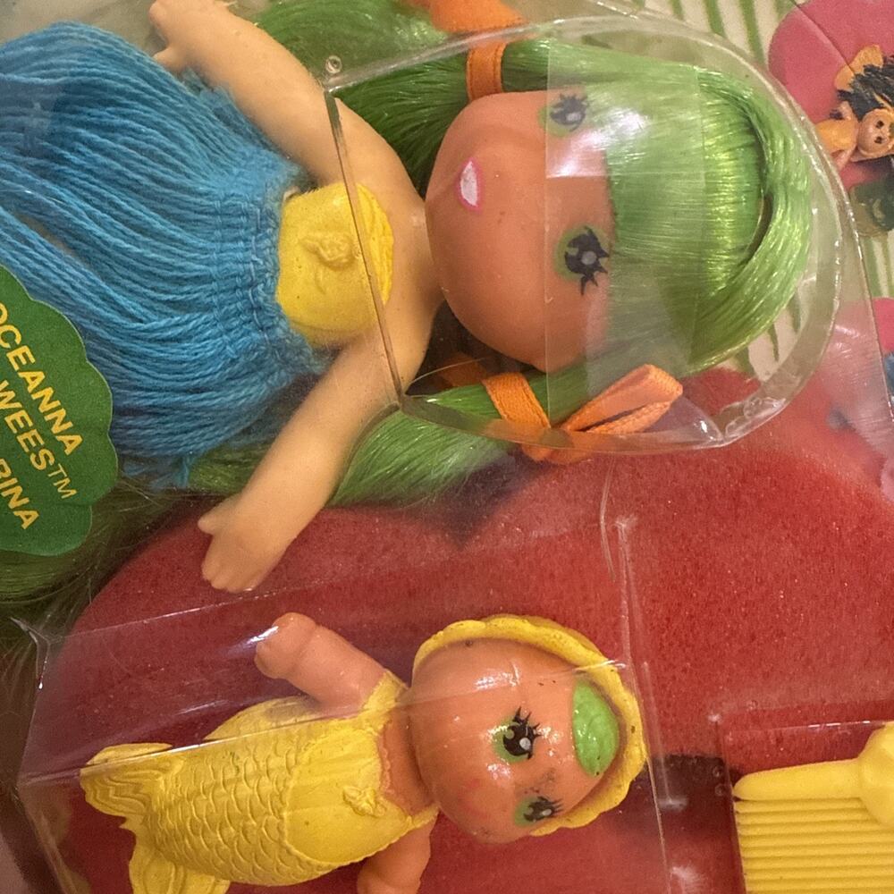 Vtg 1981 Kenner Sea Wees TropiGals OCEANNA BABY SEABRINA SEASER Combo NEW IN BOX - Picture 5 of 6